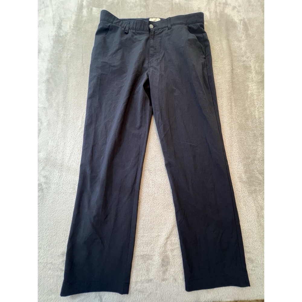 Rorie Whelan Mens Pants 36x30 Black Stretch Performance‎ Flat Front Golf